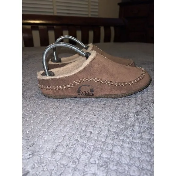 SOREL Mens Falcon Ridge Slip On Camel BrownSlippers Sz 8