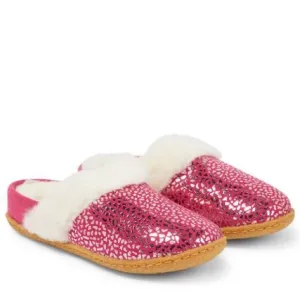 Sorel Nakiska Slide II Faux Fur Slippers Youth Size 6/EU 38 - Cactus Pink - NWB