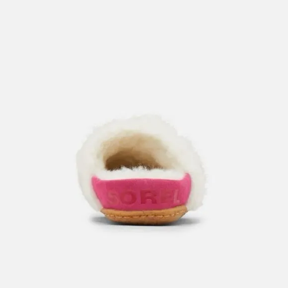 Sorel Nakiska Slide II Faux Fur Slippers Youth Size 6/EU 38 - Cactus Pink - NWB