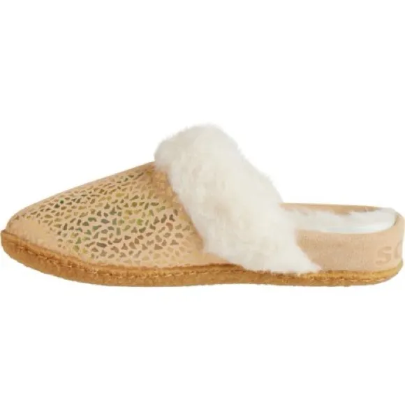Sorel Nakiska Slide II Faux Fur Slippers Youth Size 7/EU 39 - Ceramic Gum - NWB