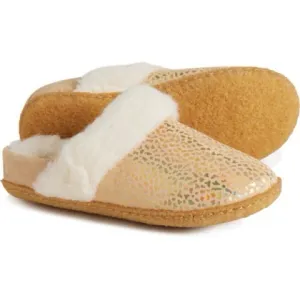 Sorel Nakiska Slide II Faux Fur Slippers Youth Size 7/EU 39 - Ceramic Gum - NWB