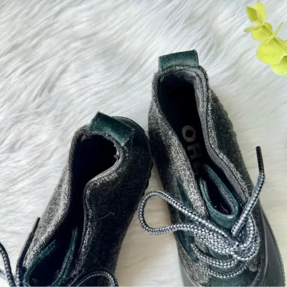 Sorel Out N About Plus Gray Black Waterproof Lace-Up Insulated Duck Boots S 7.5