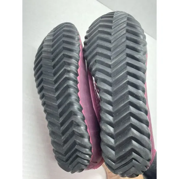 SOREL Pink Out N About Ankle Rain Duck Boots Girls Size US 4  UK 3 EUC