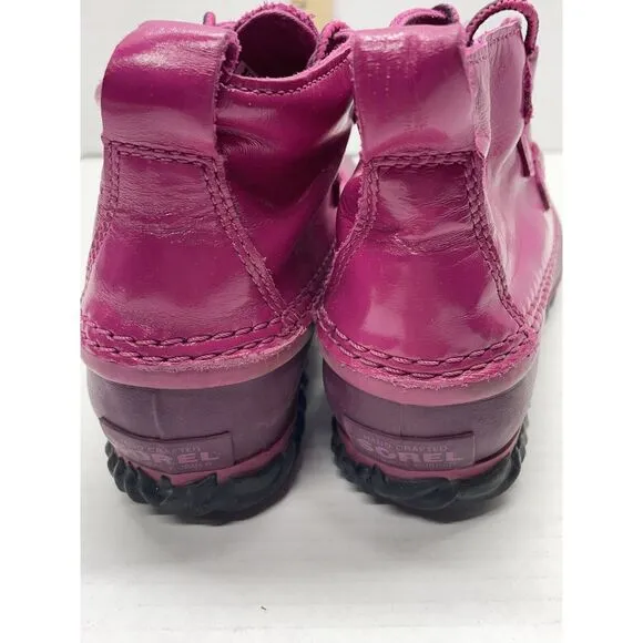 SOREL Pink Out N About Ankle Rain Duck Boots Girls Size US 4  UK 3 EUC