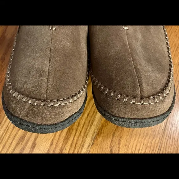 Sorel Suede Moccasin Slippers, Tan-ish