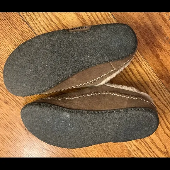 Sorel Suede Moccasin Slippers, Tan-ish