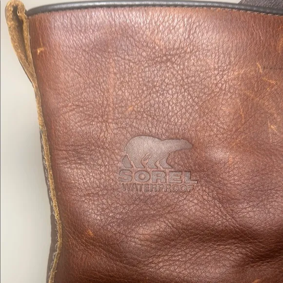 Sorel waterproof premium Brown leather Black Rain &amp; Snow duck Boots