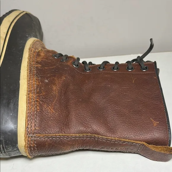 Sorel waterproof premium Brown leather Black Rain &amp; Snow duck Boots