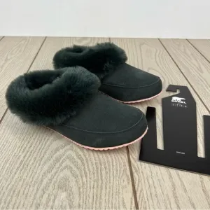Sorel Women's Go - Coffee Run Slippers US5 Dark Moss (Green) Peach Blossom $100