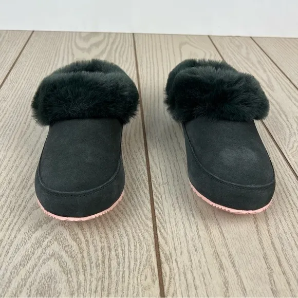 Sorel Women's Go - Coffee Run Slippers US5 Dark Moss (Green) Peach Blossom $100