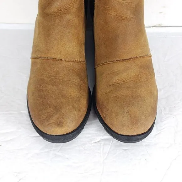 Sorel Women's Joan of Arctic II US7,5 Tan Leather Waterproof Wedge Chelsea Boot