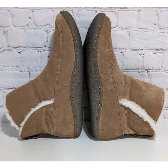 Sorel Womens Nakiska Bootie Slippers Camel Brown Suede NL3389-224 Size 10