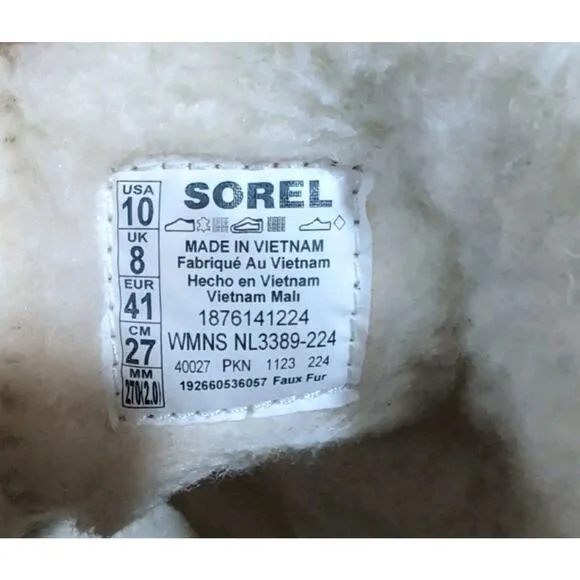 Sorel Womens Nakiska Bootie Slippers Camel Brown Suede NL3389-224 Size 10