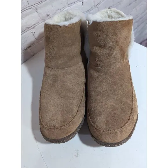 Sorel Womens Nakiska Bootie Slippers Camel Brown Suede NL3389-224 Size 10