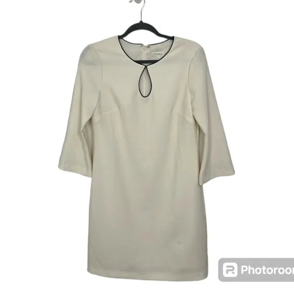 Soshanna ivory minimalist midi dress size 6