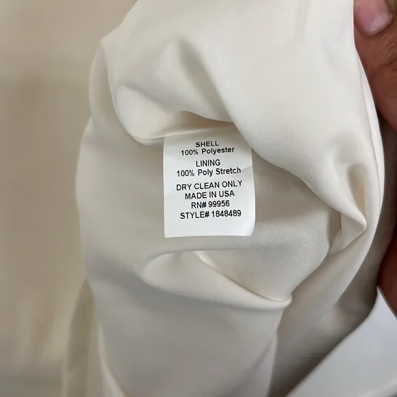 Soshanna ivory minimalist midi dress size 6