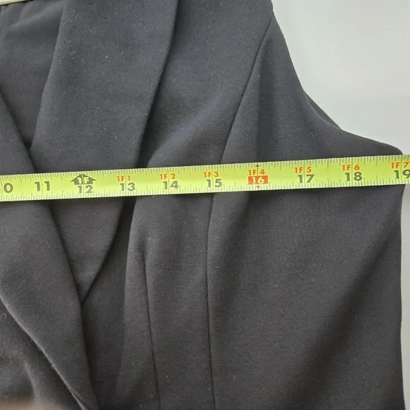 Spanx Large The Perfect Vest Dress Ponte Black Sleeveles Minimalist Office Siren
