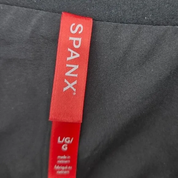 Spanx Large The Perfect Vest Dress Ponte Black Sleeveles Minimalist Office Siren