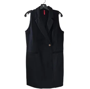 Spanx Large The Perfect Vest Dress Ponte Black Sleeveles Minimalist Office Siren