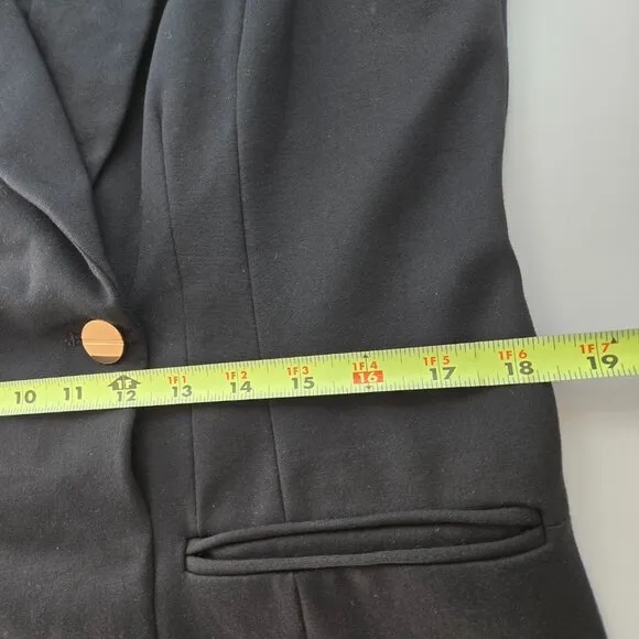Spanx Large The Perfect Vest Dress Ponte Black Sleeveles Minimalist Office Siren
