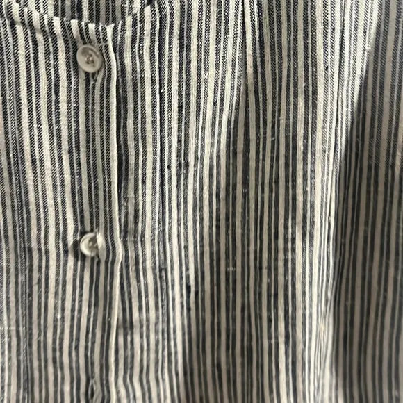 Spencer Tyler striped minimalist maxi linen dress, size M