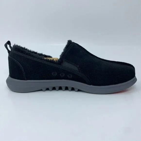 Spenco Mens Supreme Slip On Slippers Black Split