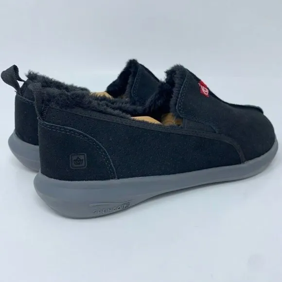 Spenco Mens Supreme Slip On Slippers Black Split
