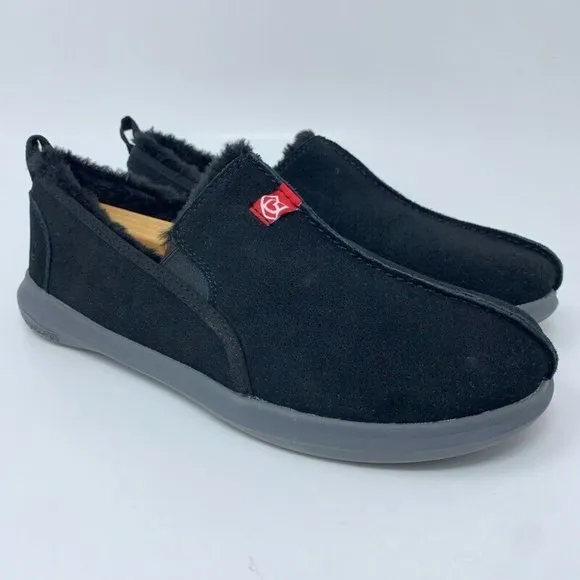Spenco Mens Supreme Slip On Slippers Black Split