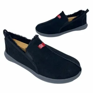 Spenco Mens Supreme Slip On Slippers Black Split