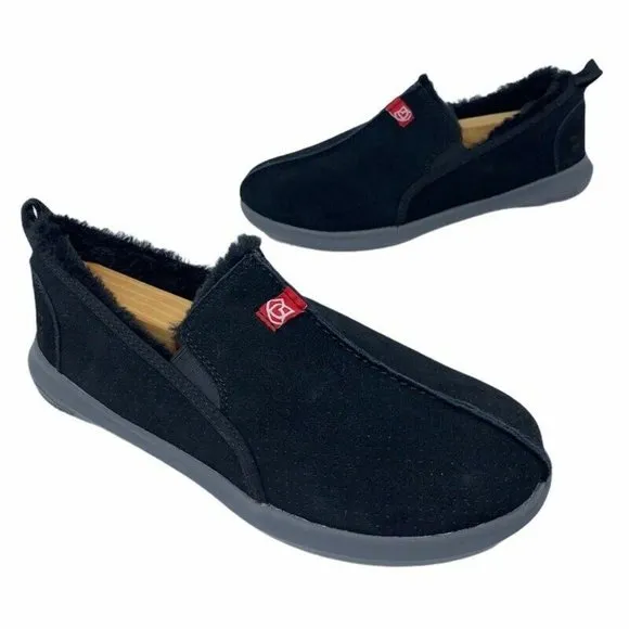Spenco Mens Supreme Slip On Slippers Black Split