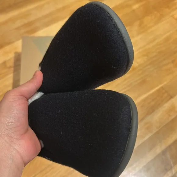 Spenco Orthotic women Slippers Dundee Wool blend Navy blue sz 7 MB Sherpa lined