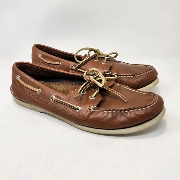 Sperry Authentic Original Boat Shoes Mens 11.5 M Brown Leather Comfort Loafers
