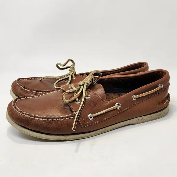Sperry Authentic Original Boat Shoes Mens 11.5 M Brown Leather Comfort Loafers