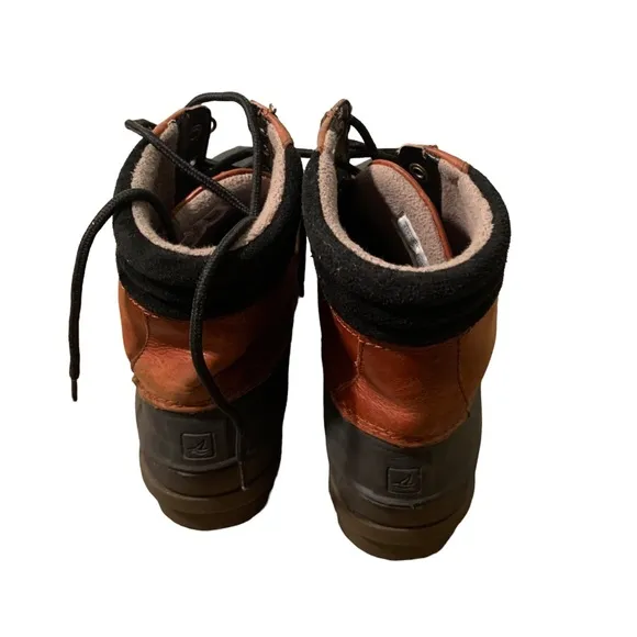 Sperry brown leather duck boots outdoor shoes men's size 8.5 waterproof shoes