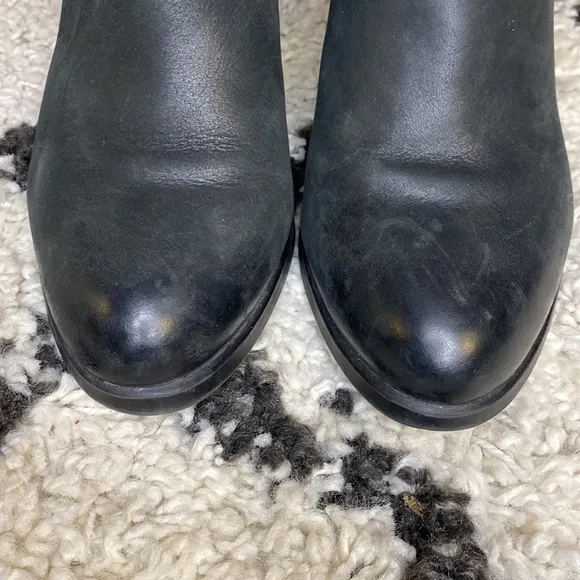 Sperry Dasher Lille Heeled Ankle Black Leather Booties size 8