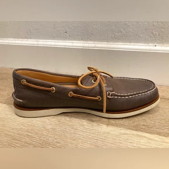 Sperry Gold Cup Luxury Collection Brown Boat Shoes Penny Loafers Mens US 11.5