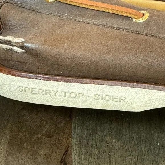 Sperry Gold Cup Top Sider Mens Slip On Loafer Boat Shoes Leather Brown