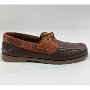 Sperry Top-Sider Leeward Two-Tone Tan Brown Mens 8.5 M Leather Boat Shoes