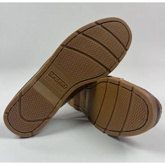 Sperry Top-Sider Leeward Two-Tone Tan Brown Mens 8.5 M Leather Boat Shoes