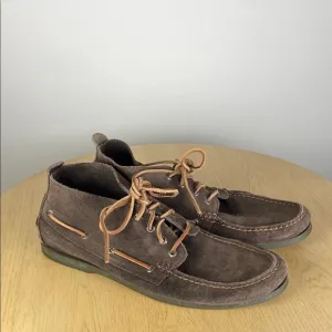 Sperry Top Sider Men 12 Brown Suede Chukka Shoes Moccasins Boots Business Casual