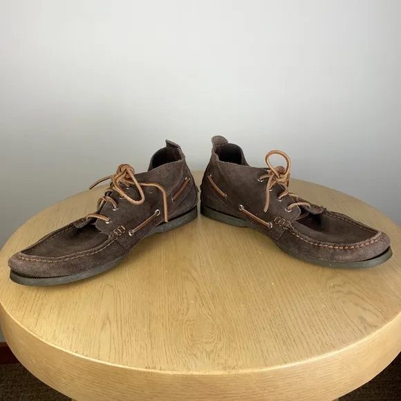 Sperry Top Sider Men 12 Brown Suede Chukka Shoes Moccasins Boots Business Casual