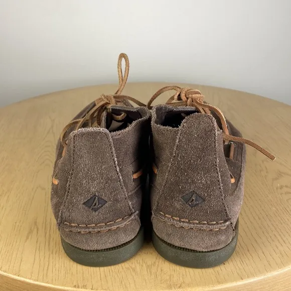 Sperry Top Sider Men 12 Brown Suede Chukka Shoes Moccasins Boots Business Casual