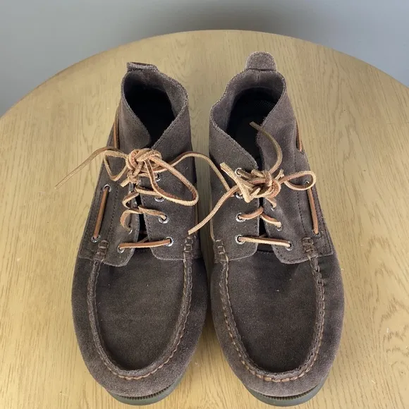 Sperry Top Sider Men 12 Brown Suede Chukka Shoes Moccasins Boots Business Casual