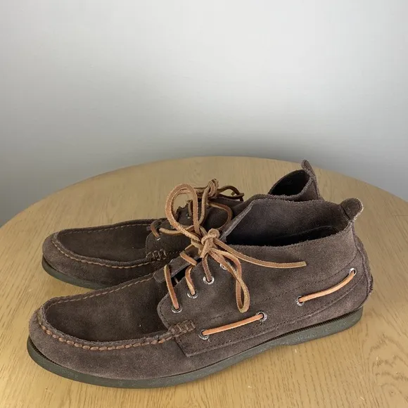Sperry Top Sider Men 12 Brown Suede Chukka Shoes Moccasins Boots Business Casual