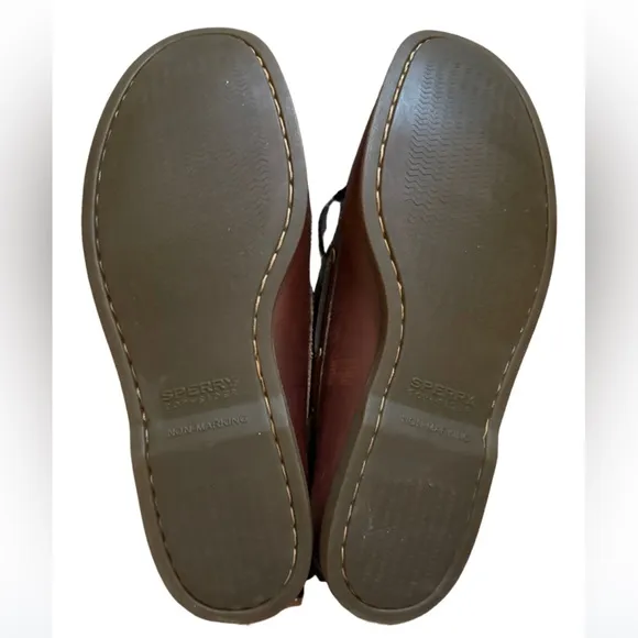 Sperry Top Sider Men’s Boat Shoes in Dark Brown Leather - Size 12