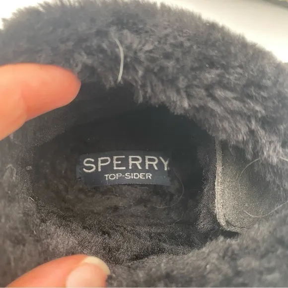 Sperry Women's Leather Faux Fur Fuzzy Duck Slippers Ankle Boots Booties Shoes 7