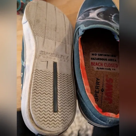 Sperry X Jaws 40th Anniversary Limited Edition Men's Slip-On Boat Shoes, Size 9