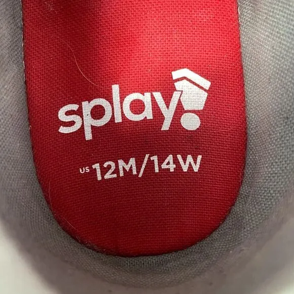 Splay Shoes Men’s Size 12 Gray Freestyle Minimalist Barefoot Canvas Comfort