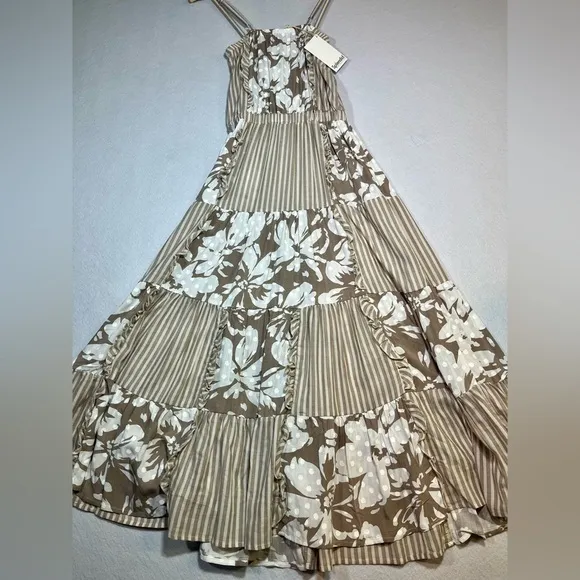 Splendid Misty Patchwork Midi Dress