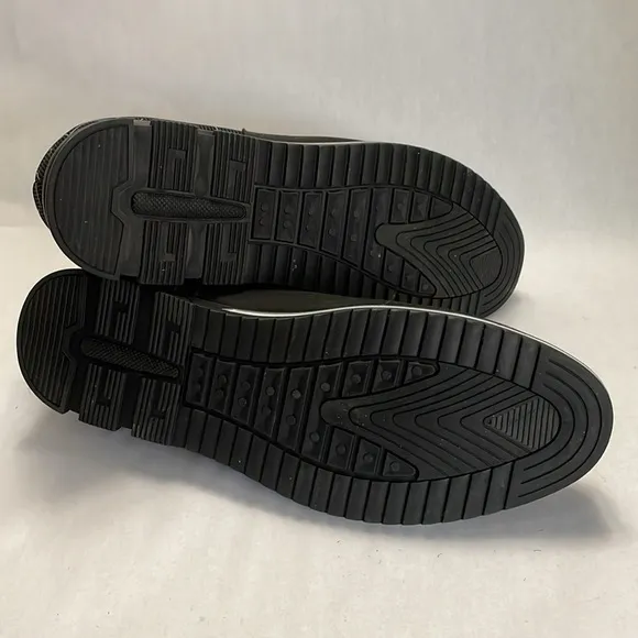 Sport Men’s Leather Slip-on Shoes, Breathable, Black and Blue